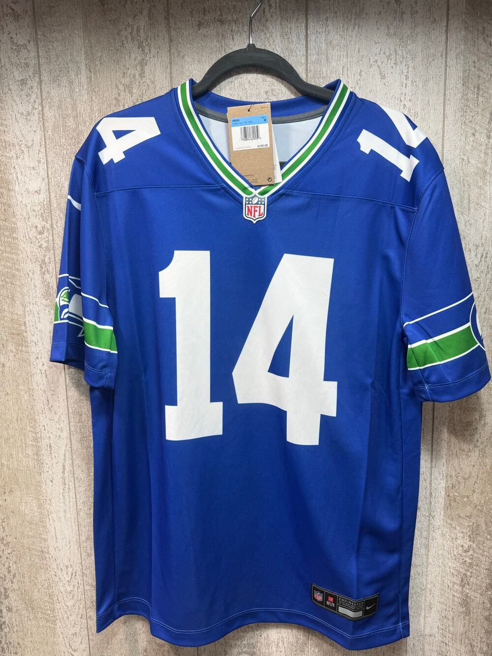 Nike Seattle Seahawks DK Metcalf #14 Game Jersey Men’s M NWT NFL Blue MSRP $100